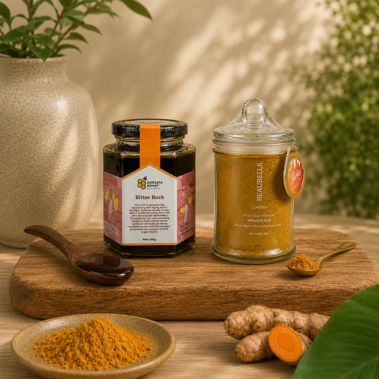 the enduring wellness duo | father's day gift | bitter rock honey & wholistic plus